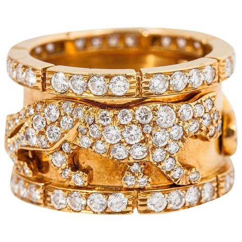 cartier panther ring used|cartier panther ring diamond.